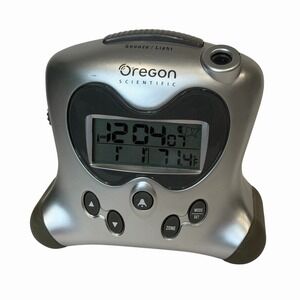 Oregon Scientific Travel Alarm Atomic Clock RM313PNA Silver Grey